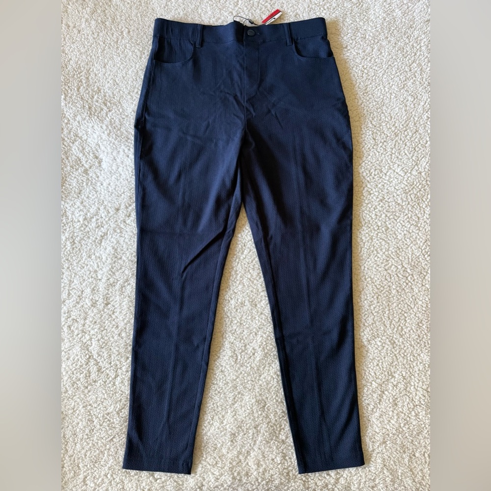 Mario Serrani Italy Women’s Navy Blue Textured Dress Pants Medium New with Tags